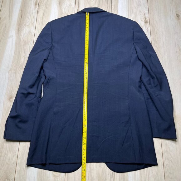 Doriani Milano Men's Navy Blue Notch Lapel Two-Button Blazer Jacket Size 38 US - Picture 14 of 16
